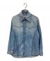 HUSBANDS（ハズバンズ）の古着「別注 western shirt in denim/ウエスタン シャツ イン デニム」｜インディゴ
