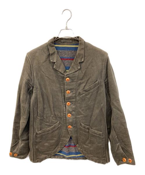 SUGAR CANE（シュガーケーン）SUGAR CANE (シュガーケーン) MISTER FREEDOM (ミスターフリーダム) HERRINGBONE FARO SACK COAT ブラウン サイズ:38の古着・服飾アイテム