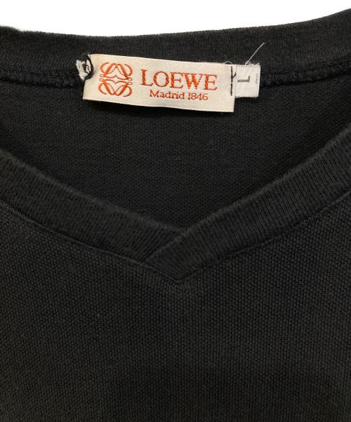 LOEWE（ロエベ）LOEWE (ロエベ) 7分袖カットソー ブラック サイズ:SIZE Lの古着・服飾アイテム