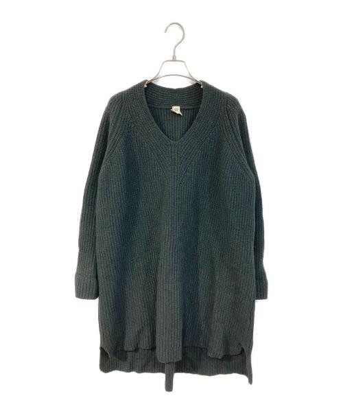 HERMES（エルメス）HERMES (エルメス) ヤクウールニットワンピース グレー サイズ:SIZE 40の古着・服飾アイテム