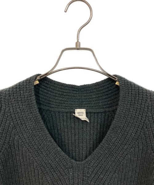 HERMES（エルメス）HERMES (エルメス) ヤクウールニットワンピース グレー サイズ:SIZE 40の古着・服飾アイテム
