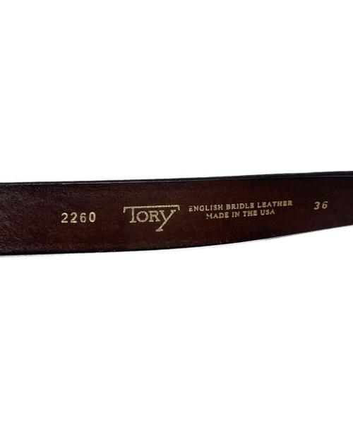 TORY（トリー）TORY (トリー) レザーベルト ブラウン サイズ:36の古着・服飾アイテム