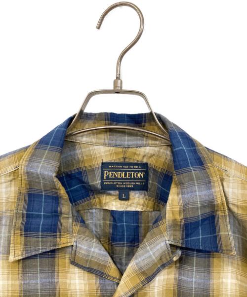 PENDLETON（ペンドルトン）PENDLETON (ペンドルトン) 半袖チェックシャツ イエロー サイズ:SIZE Lの古着・服飾アイテム