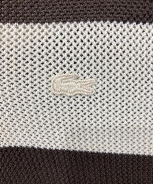 LACOSTE（ラコステ）LACOSTE (ラコステ) ポロシャツ アイボリー×ブラウン サイズ:SIZE Mの古着・服飾アイテム