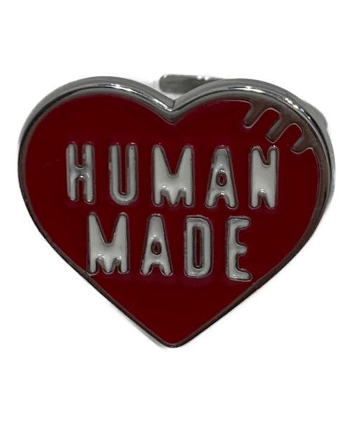 HUMAN MADE（ヒューマンメイド）HUMAN MADE (ヒューマンメイド) HEART RING/ハートリング レッド×シルバー サイズ:17号の古着・服飾アイテム