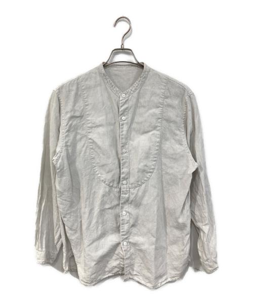 宝島染工（タカラジマセンコウ）宝島染工 (タカラジマセンコウ) バンドカラーリネンシャツ ホワイト サイズ:SIZE 3の古着・服飾アイテム