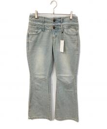 sculptor（スカルプター）の古着「Double Waist Boots Cut Denim/ダブルウエストブーツカットデニム」｜インディゴ