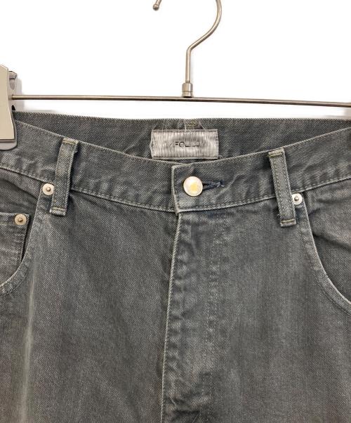 FOLL（フォル）FOLL (フォル) natural dye wardrobe jeans グレー サイズ:3の古着・服飾アイテム