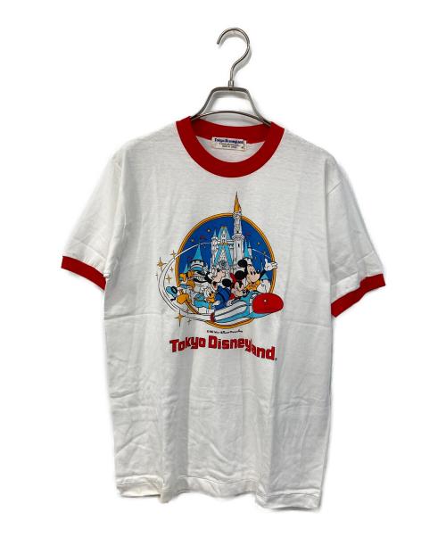 TOKYO DISNEYLAND（トーキョーディズニーランド）TOKYO DISNEYLAND (トーキョーディズニーランド) 開園当初プリントTEE ホワイト サイズ:SIZE Mの古着・服飾アイテム