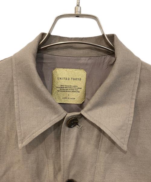 UNITED TOKYO（ユナイテッドトーキョー）UNITED TOKYO (ユナイテッドトーキョー) WOOL LINEN CPOブルゾン ベージュ サイズ:1の古着・服飾アイテム