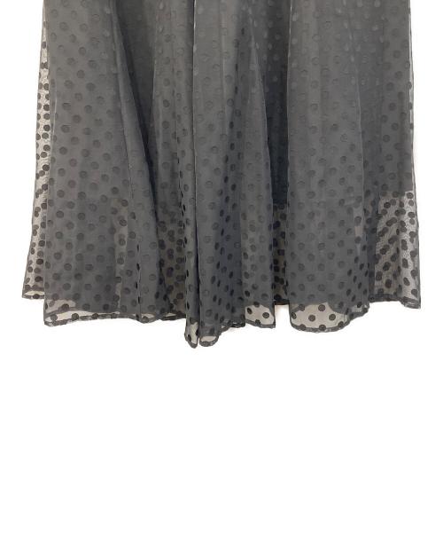 UNITED ARROWS（ユナイテッドアローズ）UNITED ARROWS (ユナイテッドアローズ) シアードットマキシスカート ブラック サイズ:36の古着・服飾アイテム