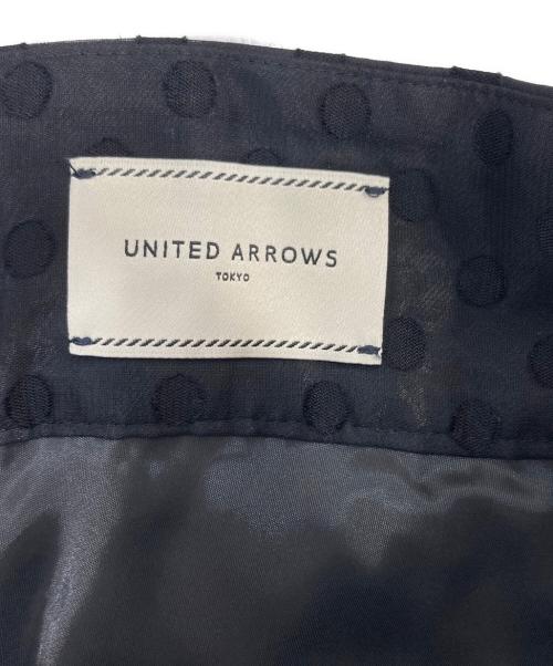 UNITED ARROWS（ユナイテッドアローズ）UNITED ARROWS (ユナイテッドアローズ) シアードットマキシスカート ブラック サイズ:36の古着・服飾アイテム