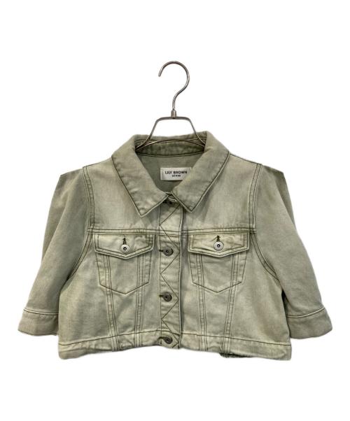 Lily Brown（リリーブラウン）Lily Brown (リリーブラウン) ハーフスリーブデニムジャケット グリーン サイズ:SIZE Freeの古着・服飾アイテム