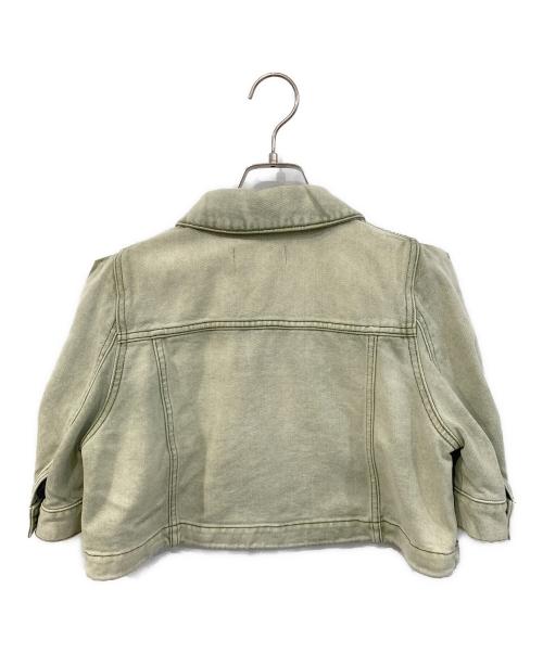 Lily Brown（リリーブラウン）Lily Brown (リリーブラウン) ハーフスリーブデニムジャケット グリーン サイズ:SIZE Freeの古着・服飾アイテム