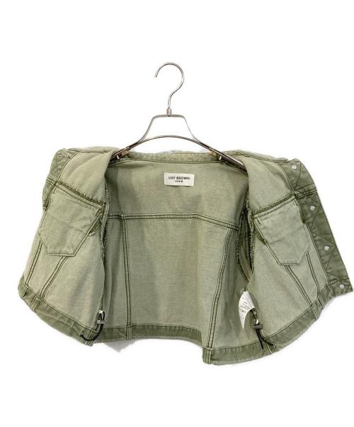 Lily Brown（リリーブラウン）Lily Brown (リリーブラウン) ハーフスリーブデニムジャケット グリーン サイズ:SIZE Freeの古着・服飾アイテム