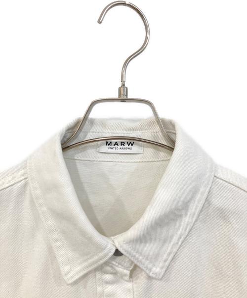 MARW UNITED ARROWS（マルゥ ユナイテッドアローズ）MARW UNITED ARROWS (マルゥ ユナイテッドアローズ) オーバーシャツジャケット ホワイト サイズ:なしの古着・服飾アイテム