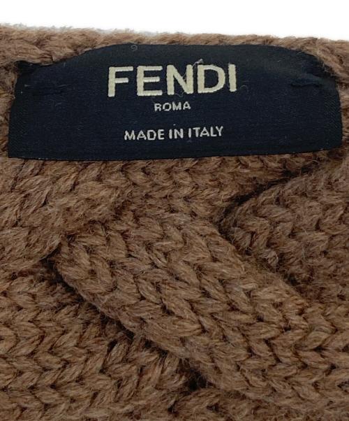 FENDI（フェンディ）FENDI (フェンディ) ニットマフラー ブラウンの古着・服飾アイテム