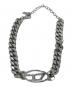 DIESEL（ディーゼル）の古着「Dロゴブレスレッド」｜シルバー