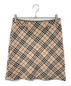 BURBERRY BLUE LABELバーバリー ブルー レーベル）の古着「チェックスカート」｜ベージュ