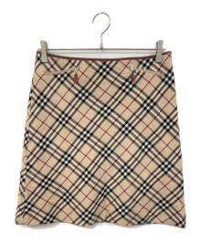 BURBERRY BLUE LABEL（バーバリー ブルー レーベル）の古着「チェックスカート」｜ベージュ