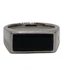 TOM WOOD（トムウッド）の古着「Peaky Ring Polished Onyx/ピーキー リング ポリッシュド オニキス」｜シルバー×ブラック