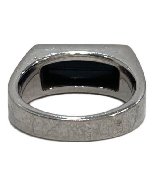 TOM WOOD（トムウッド）TOM WOOD (トムウッド) Peaky Ring Polished Onyx/ピーキー リング ポリッシュド オニキス シルバー×ブラック サイズ:SIZE 56の古着・服飾アイテム
