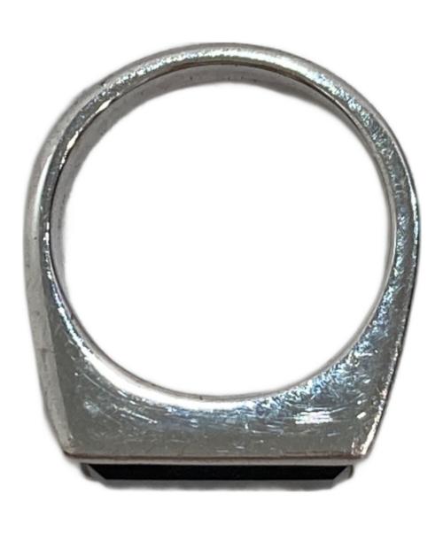 TOM WOOD（トムウッド）TOM WOOD (トムウッド) Peaky Ring Polished Onyx/ピーキー リング ポリッシュド オニキス シルバー×ブラック サイズ:SIZE 56の古着・服飾アイテム