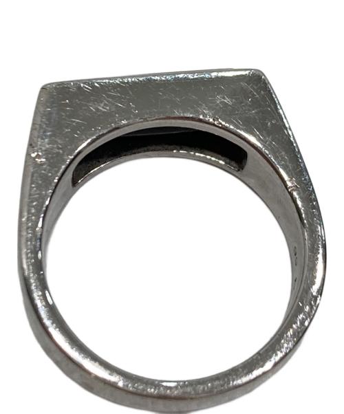 TOM WOOD（トムウッド）TOM WOOD (トムウッド) Peaky Ring Polished Onyx/ピーキー リング ポリッシュド オニキス シルバー×ブラック サイズ:SIZE 56の古着・服飾アイテム