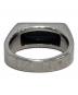TOM WOOD (トムウッド) Peaky Ring Polished Onyx/ピーキー リング ポリッシュド オニキス シルバー×ブラック サイズ:SIZE 56：25000円