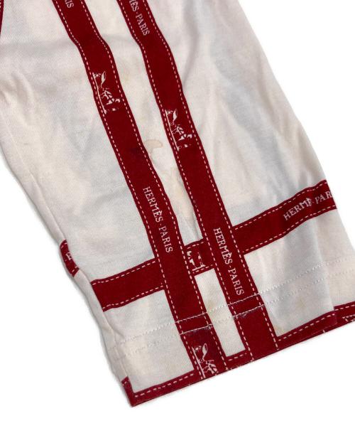 HERMES（エルメス）HERMES (エルメス) ボルデュック柄カットソー ピンク サイズ:SIZE XLの古着・服飾アイテム