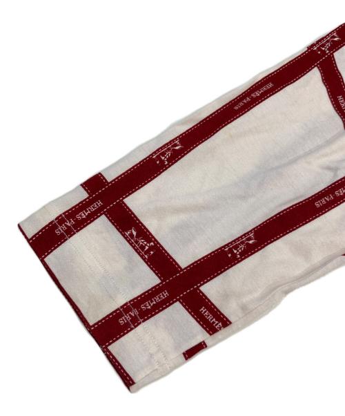 HERMES（エルメス）HERMES (エルメス) ボルデュック柄カットソー ピンク サイズ:SIZE XLの古着・服飾アイテム