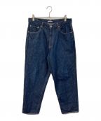 AURALEEオーラリー）の古着「HARD TWIST DENIM WIDE PANTS/ハード ツイスト デニム ワイドパンツ」｜インディゴ