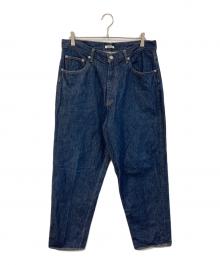 AURALEE（オーラリー）の古着「HARD TWIST DENIM WIDE PANTS/ハード ツイスト デニム ワイドパンツ」｜インディゴ