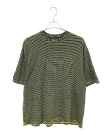 Yonetomi（ヨネトミ）の古着「ボーダーTシャツ」｜ブラック×イエロー