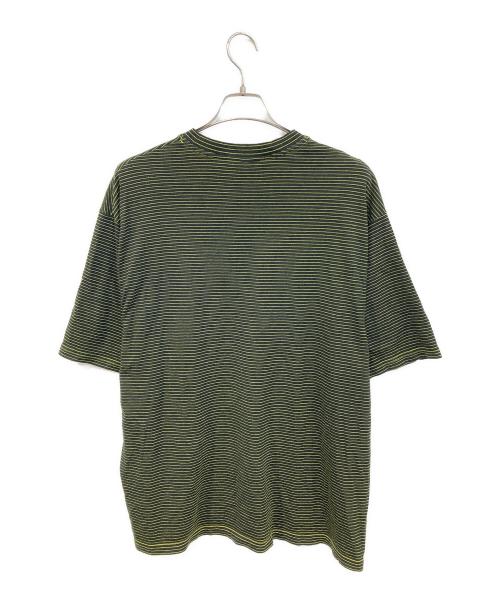 Yonetomi（ヨネトミ）yonetomi (ヨネトミ) ボーダーTシャツ ブラック×イエロー サイズ:SIZE 4の古着・服飾アイテム