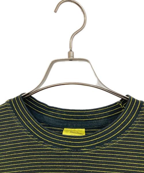 Yonetomi（ヨネトミ）yonetomi (ヨネトミ) ボーダーTシャツ ブラック×イエロー サイズ:SIZE 4の古着・服飾アイテム