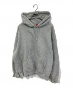 SUPREMEシュプリーム）の古着「Satin Applique Hooded Sweatshirt」｜グレー