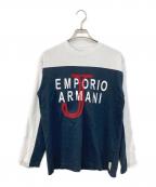 EMPORIO ARMANIエンポリオ アルマーニ）の古着「ロゴカットソー」｜ネイビー