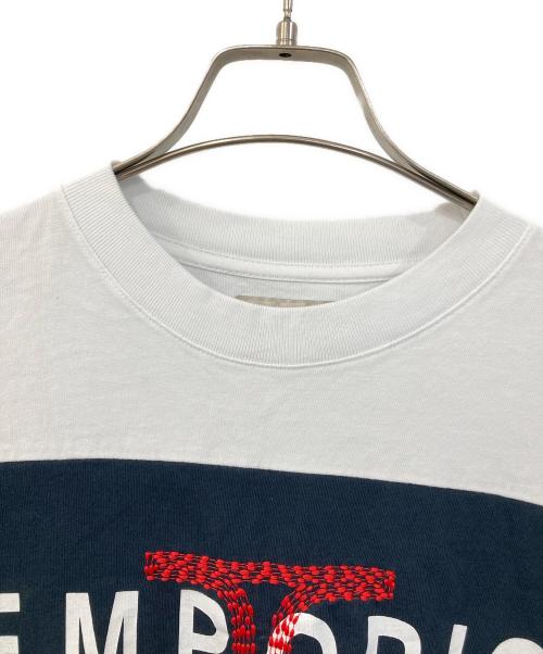 EMPORIO ARMANI（エンポリオ アルマーニ）EMPORIO ARMANI (エンポリオ アルマーニ) ロゴカットソー ネイビー サイズ:SIZE Sの古着・服飾アイテム