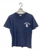 GILDANギルダン）の古着「プリントTシャツ」｜ネイビー