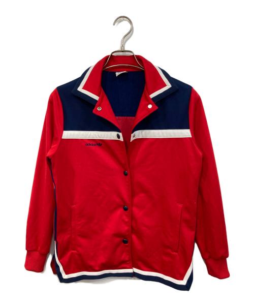 adidas（アディダス）adidas (アディダス) 70’s 西ドイツ スナップパッチ トラックジャケット レッド×ネイビー サイズ:SIZE Mの古着・服飾アイテム