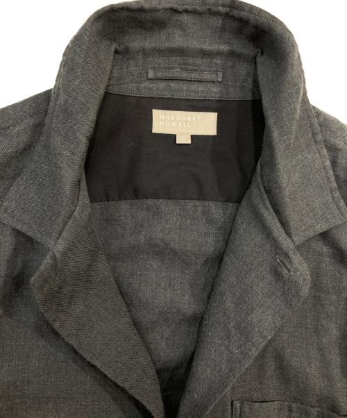 MARGARET HOWELL（マーガレットハウエル）MARGARET HOWELL (マーガレットハウエル) カシミヤ混シャツ グレー サイズ:SIZE Lの古着・服飾アイテム
