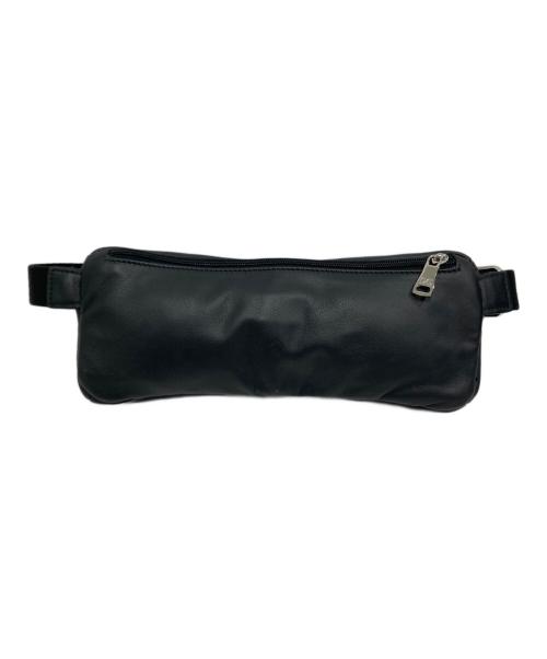 DOLCE & GABBANA（ドルチェ＆ガッバーナ）DOLCE & GABBANA (ドルチェ＆ガッバーナ) レザーボディバッグ ブラックの古着・服飾アイテム