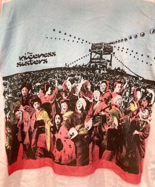 NICENESS（ナイスネス）NICENESS (ナイスネス) ED ハンドステンシルプリント Tee ピンク サイズ:SIZE Lの古着・服飾アイテム