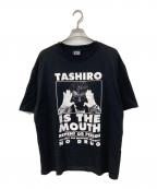 TASHIRO IS THE MOUTHタシロ・イズ・ザ・マウス）の古着「プリントTシャツ」｜ブラック