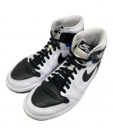 NIKE×UNION×FRAGMENT DESIGN（ナイキ×ユニオン×フラグメントデザイン）の古着「Air Jordan 1 Retro High OG Black/White/エアジョーダン 1 レトロ ハイ オージー ブラック/ホワイト」｜ホワイト×ブラック
