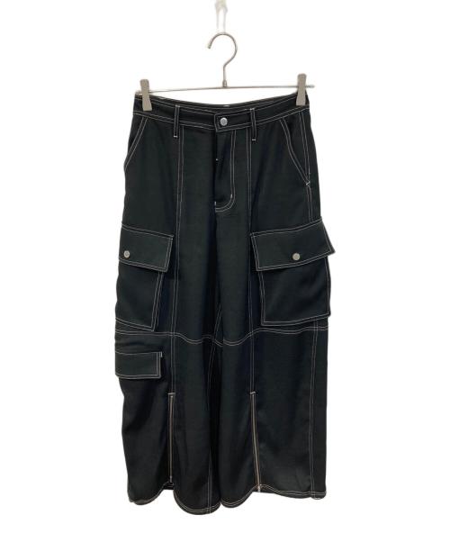 MAISON SPECIAL（メゾンスペシャル）MAISON SPECIAL (メゾンスペシャル) Zip Design Satin Cargo Pants ブラック サイズ:36の古着・服飾アイテム
