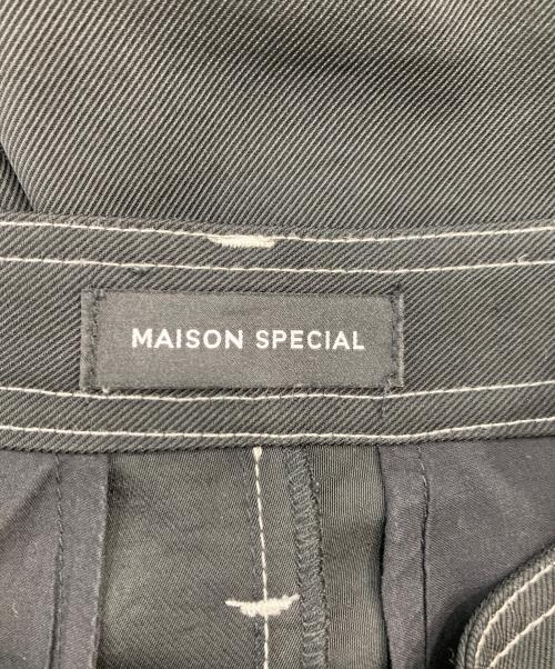 MAISON SPECIAL（メゾンスペシャル）MAISON SPECIAL (メゾンスペシャル) Zip Design Satin Cargo Pants ブラック サイズ:36の古着・服飾アイテム