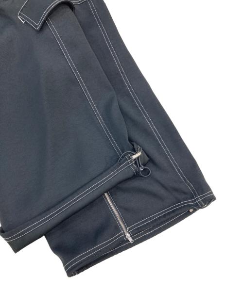 MAISON SPECIAL（メゾンスペシャル）MAISON SPECIAL (メゾンスペシャル) Zip Design Satin Cargo Pants ブラック サイズ:36の古着・服飾アイテム
