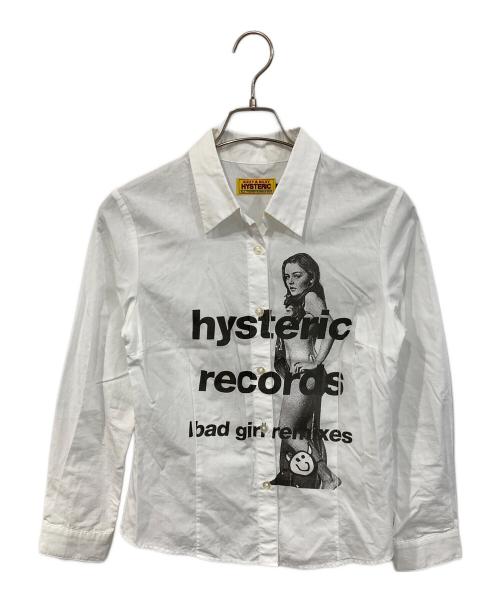 Hysteric Glamour（ヒステリックグラマー）Hysteric Glamour (ヒステリックグラマー) BAD GIRL REMIXES コンパクトシャツ ホワイト サイズ:SIZE Mの古着・服飾アイテム